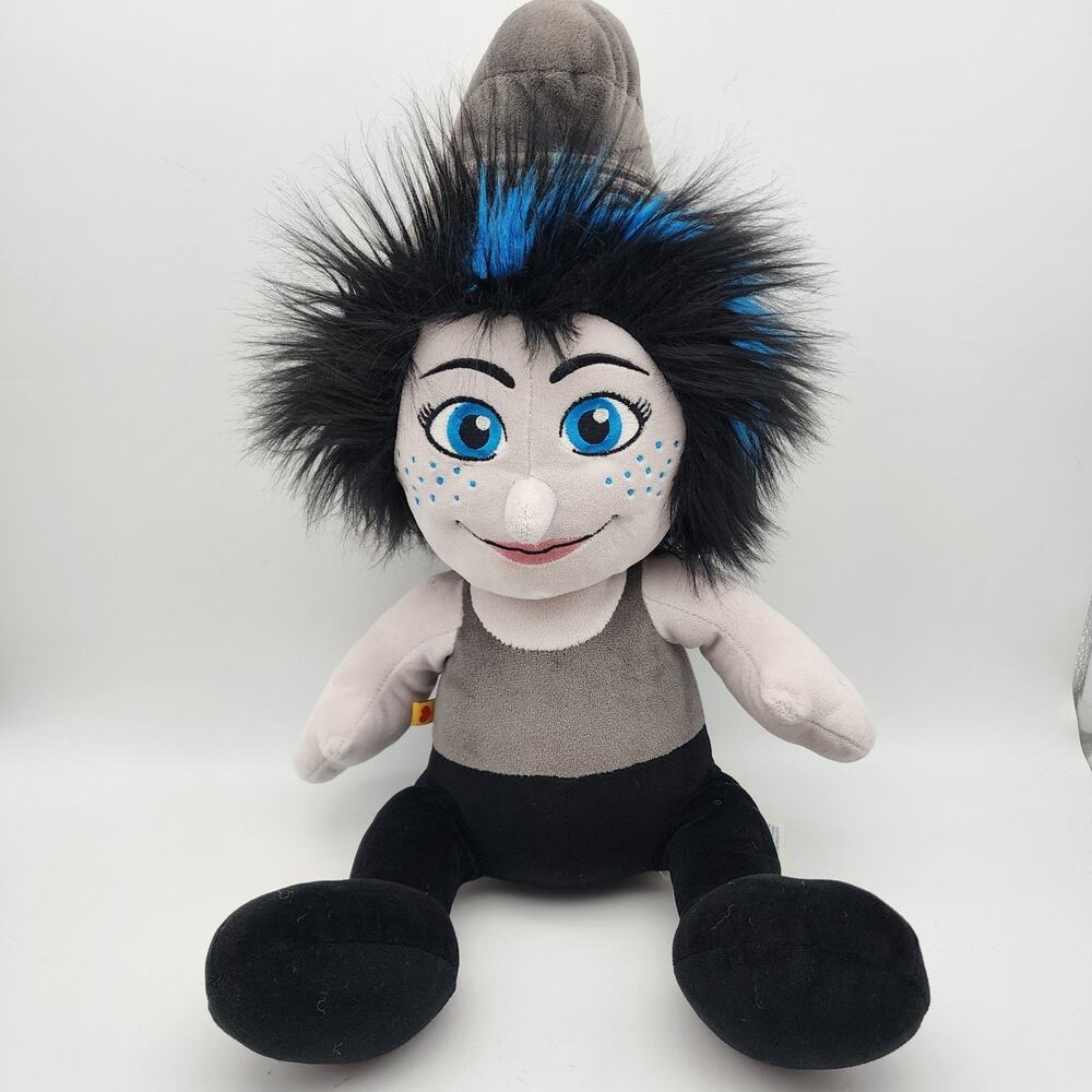 Build A Bear Vexy Naughty Smurf Plush Stuffed Toy 18" Blue Hair Freckles 2013